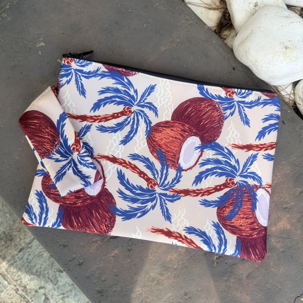 Pouch Coco Palm tropical pouch με φοίνικες και καρύδες