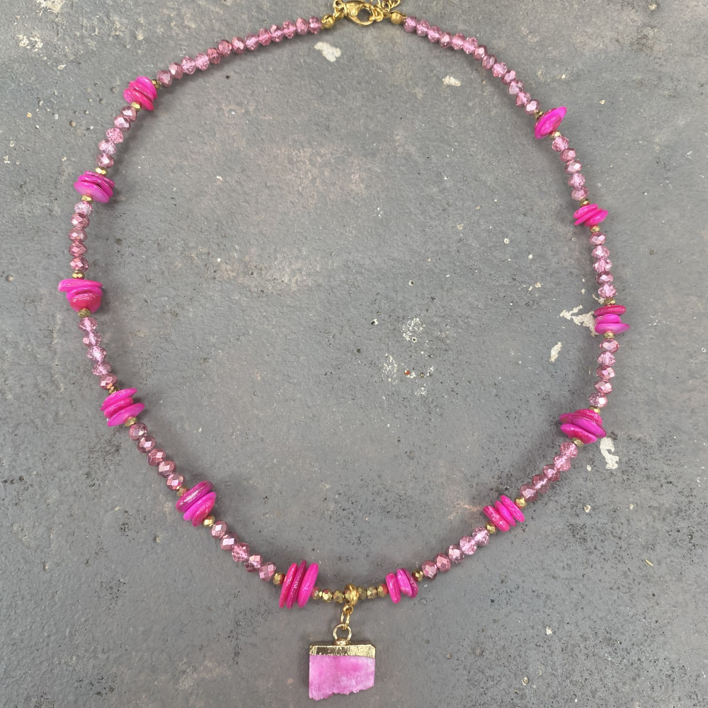 Κολιέ "Pink Aura Bliss" Κολιέ "Pink Aura Bliss"