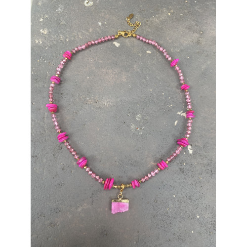 Κολιέ "Pink Aura Bliss"