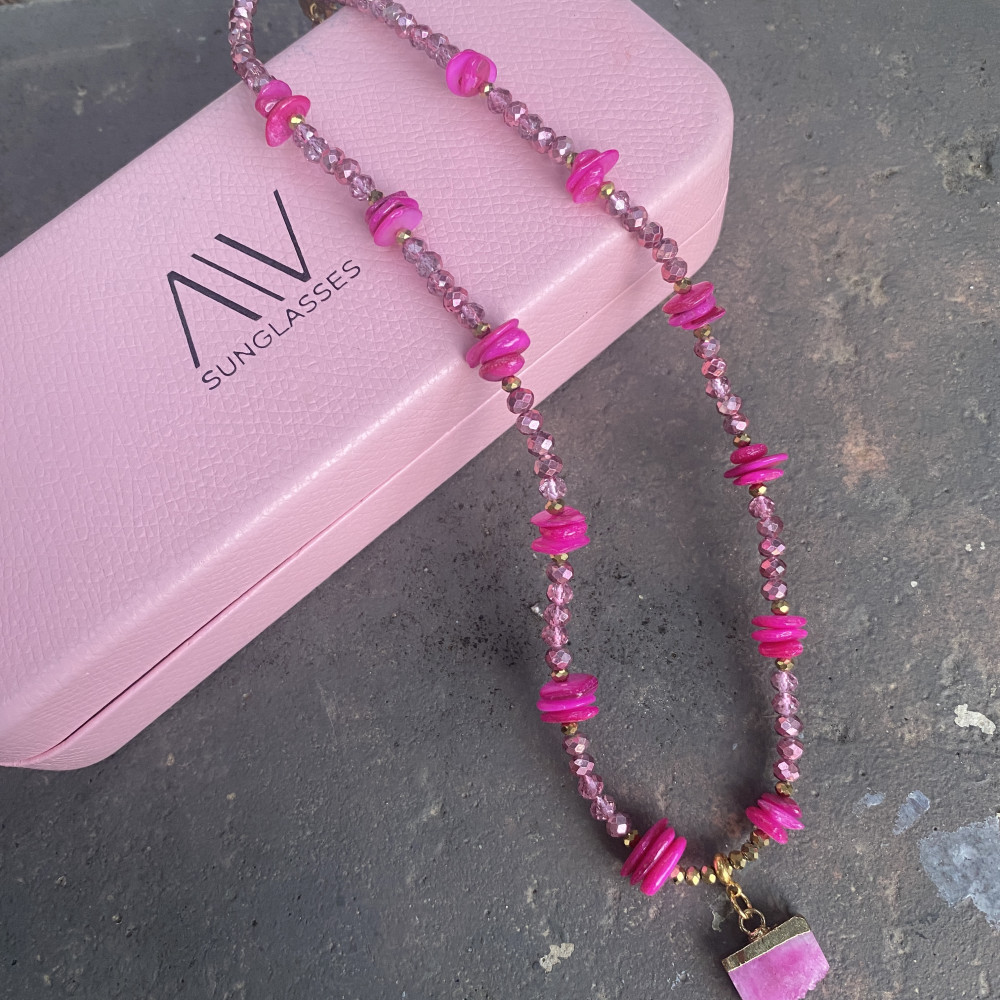 Κολιέ "Pink Aura Bliss" Κολιέ "Pink Aura Bliss"