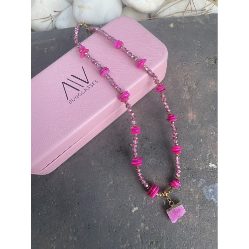 Κολιέ "Pink Aura Bliss"
