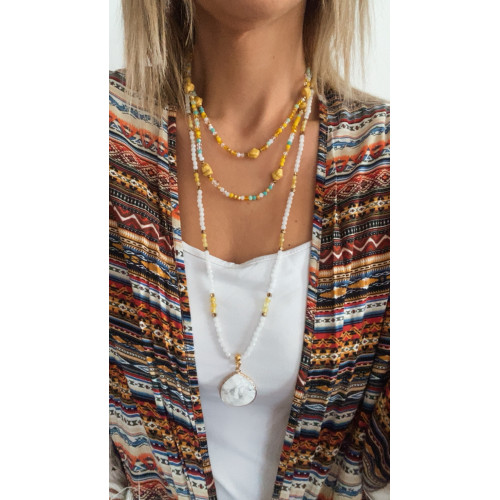 Κολιέ “Golden Howlite Glow”