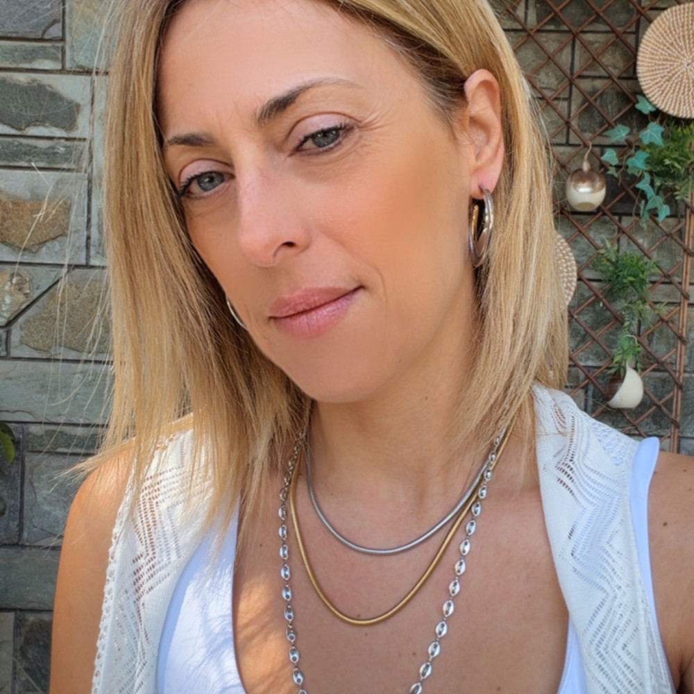Bianca Δίχρωμα Ατσάλινα Σκουλαρίκια δίχρωμα ατσάλινα σκουλαρίκια σε ασημί και χρυσό