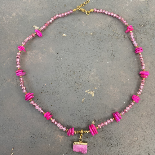 Κολιέ "Pink Aura Bliss"