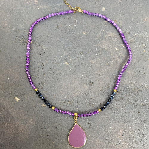 Κολιέ "Lila Drop"