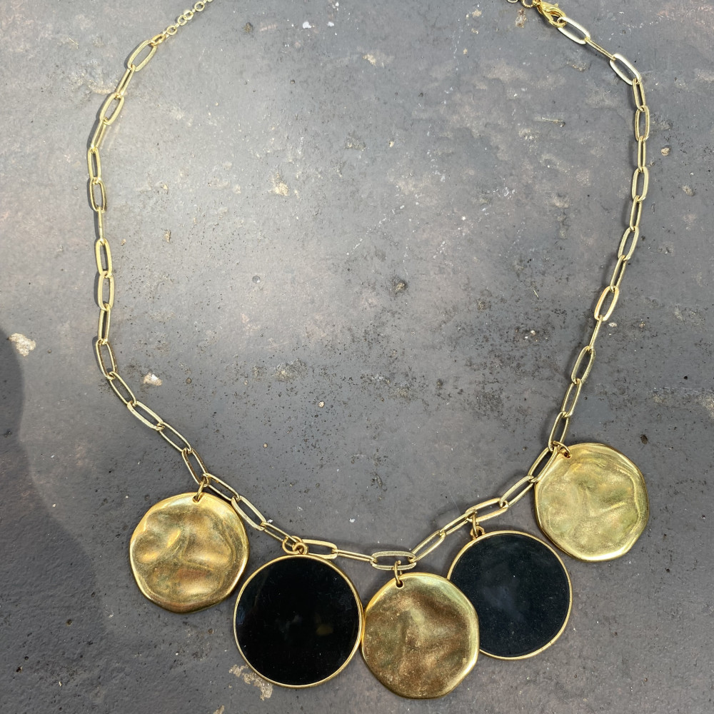 Κολιέ με ατσάλινη αλυσίδα μεμήκος 50 εκατοστά