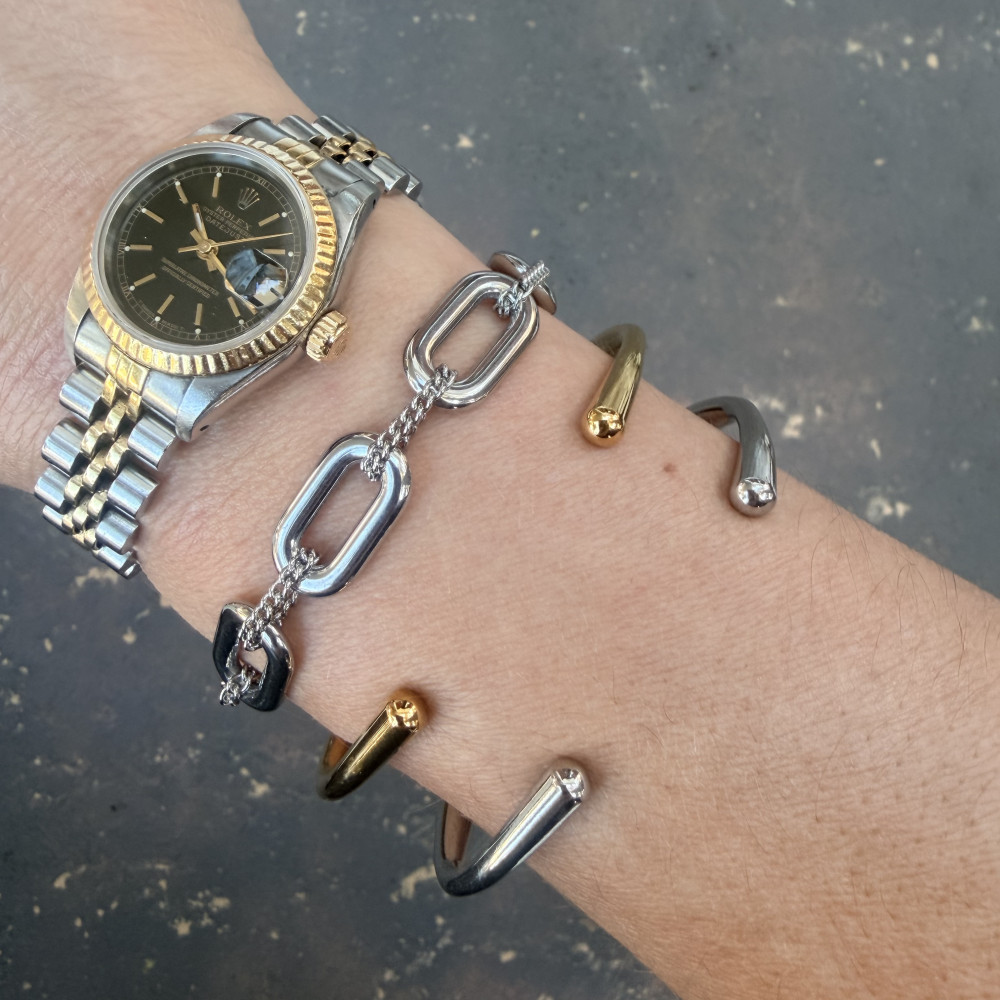 ατσάλινο βραχιόλι cuff ασημί ή χρυσό minimal ανοιχτό σχέδιο ατσάλινο βραχιόλι cuff ασημί ή χρυσό minimal ανοιχτό σχέδιο