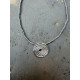 Silver Orbit Necklace κολιέ με ασημί αιματίτες και στρογγυλό ατσάλινο στοιχείο