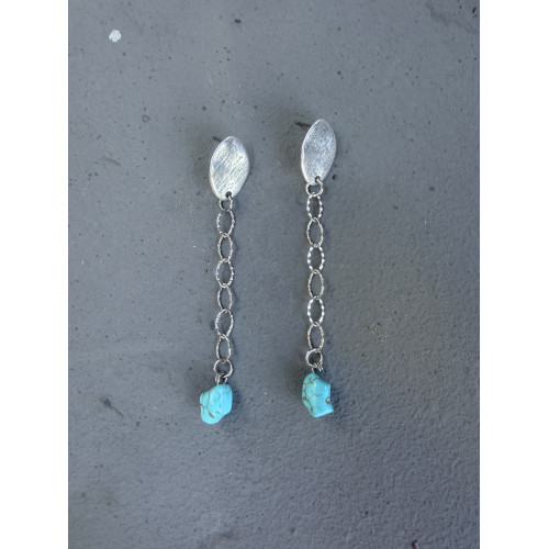 Σκουλαρίκια ¨Silver Aqua Cascade¨