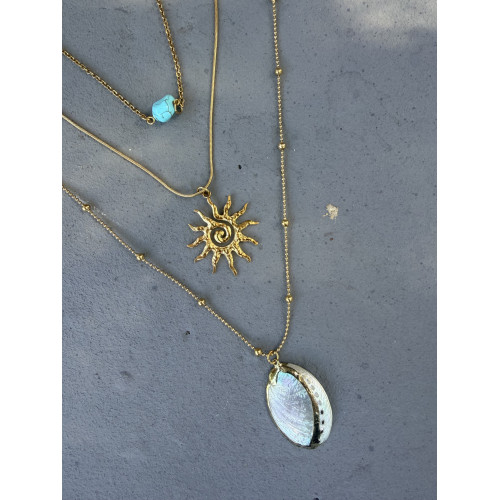 Κολιέ “Golden Aqua”
