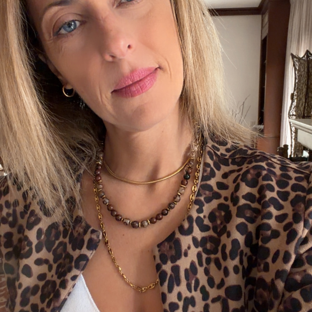 Amaya Necklace – Κολιέ με πέτρες αχάτη και αιματίτη Amaya Necklace κολιέ με αχάτη και χρυσούς αιματίτες