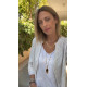 Noma Necklace μακρύ χρυσό κολιέ με ατσάλινη αλυσίδα και σμάλτο