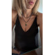 Celeste Necklace – Κολιέ με αιματίτες και στρας Celeste Necklace κολιέ με αιματίτες και κεντρική χάντρα με στρας