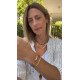 Zoya Bracelet – Χρυσό αυξομειούμενο βραχιόλι μακραμέ Zoya Bracelet αυξομειούμενο χρυσό βραχιόλι με καφέ κορδόνι μακραμέ