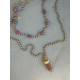 Naya Necklace – Κολιέ με ημιπολύτιμη πέτρα αχάτη Naya Necklace μακρύ κολιέ με αχάτη και χρυσούς αιματίτες