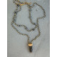 Siena Necklace κολιέ με αχάτη και χρυσούς αιματίτες