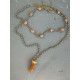 Margo Necklace κολιέ με χαολίτη και χρυσούς αιματίτες
