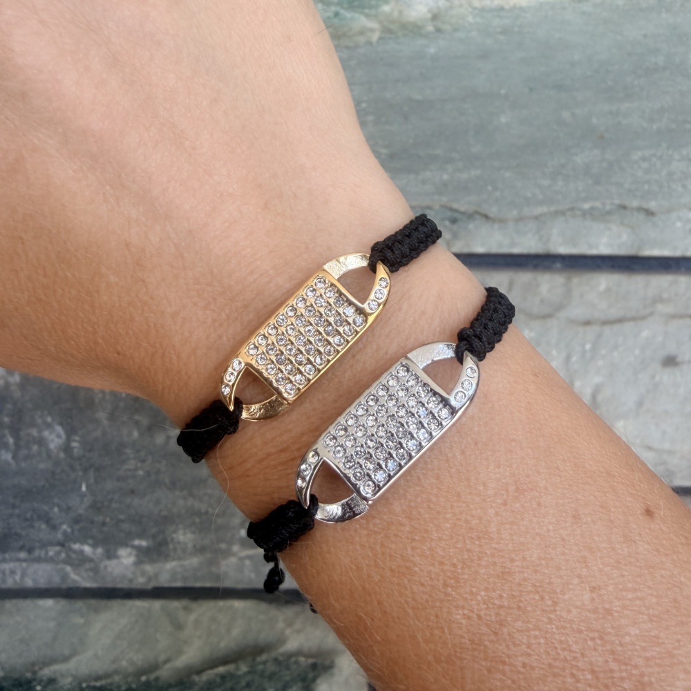 Veda Bracelet ατσάλινο βραχιόλι με ζιργκόν σε χρυσό και ασημί