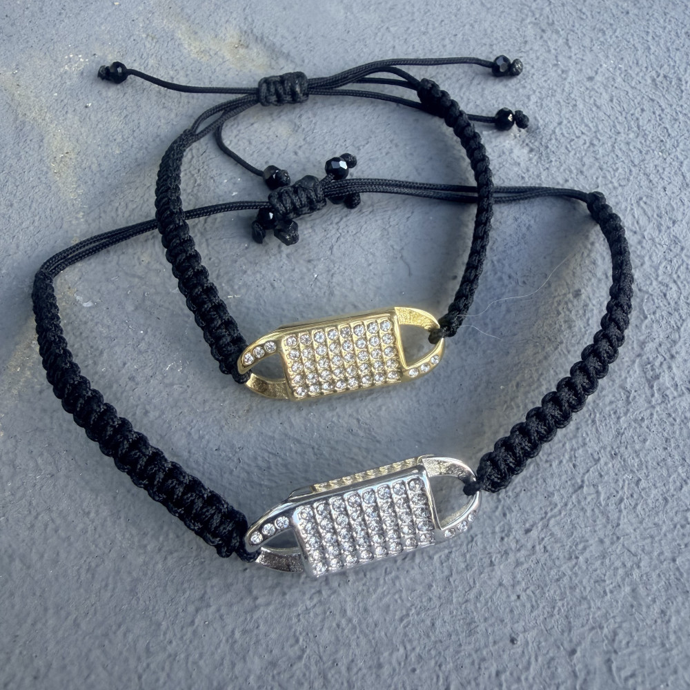Veda Bracelet ατσάλινο βραχιόλι με ζιργκόν σε χρυσό και ασημί