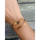 Elva Bracelet – Αυξομειούμενο μακραμέ βραχιόλι Elva Bracelet χρυσό μακραμέ βραχιόλι με γκρι κορδόνι