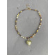 Elodie Necklace κολιέ με αχάτη και γυάλινη καρδιά