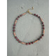 Rhea Necklace κολιέ με αχάτη χαολίτη και χρυσούς αιματίτες