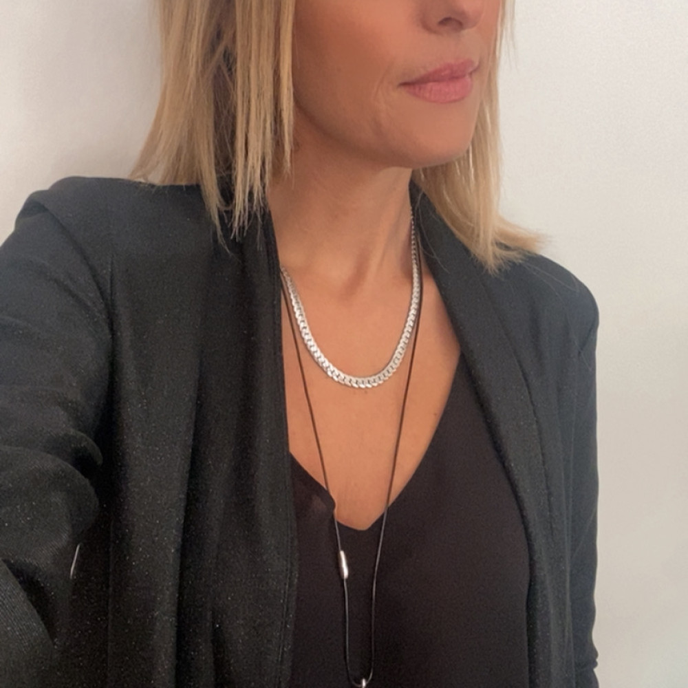 κολιέ lucky garlic με σκόρδο ατσάλινη αλυσίδα