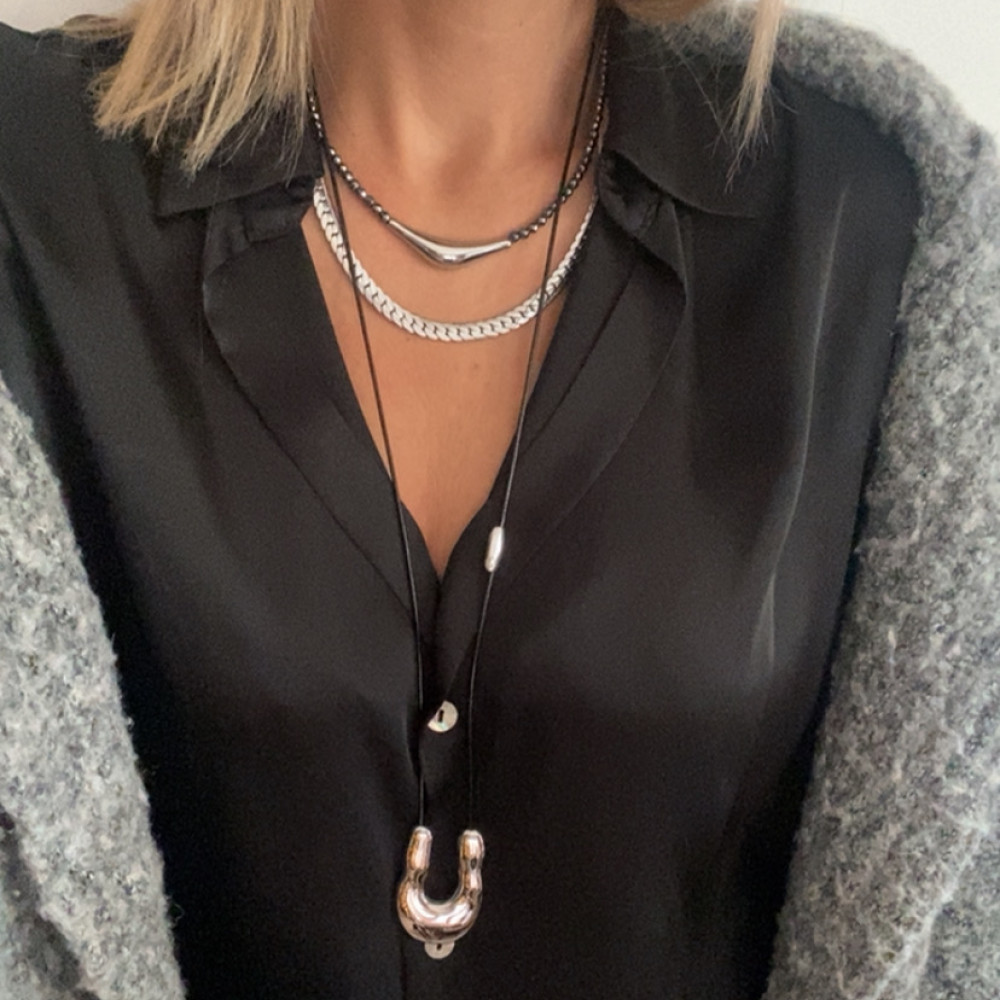 κολιέ lucky horseshoe με πέταλο ατσάλινη αλυσίδα