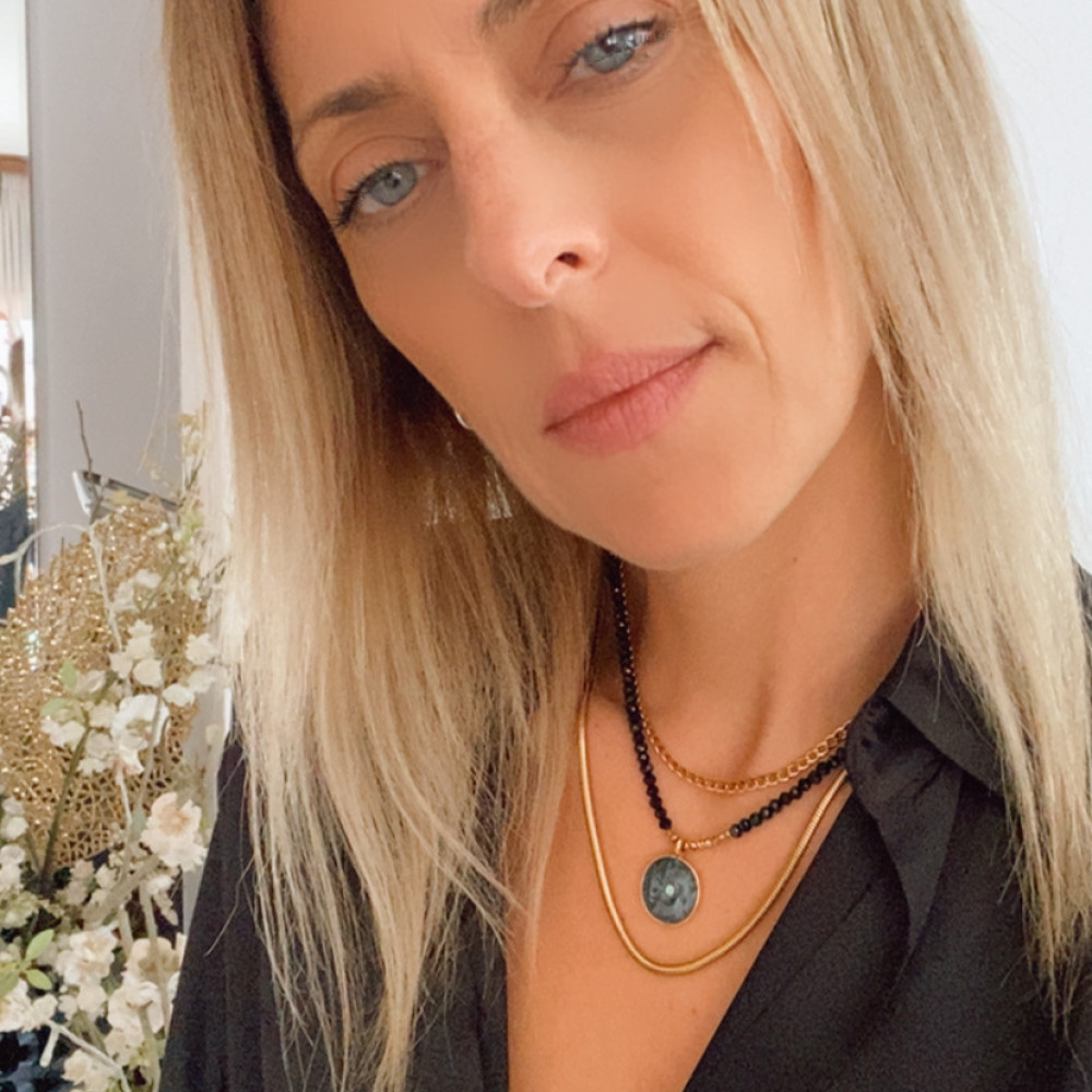 κολιέ urban flow minimal ατσάλινη αλυσίδα