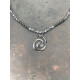 κολιέ silver spiral με ατσάλινη σπείρα και ασημί στοιχεία