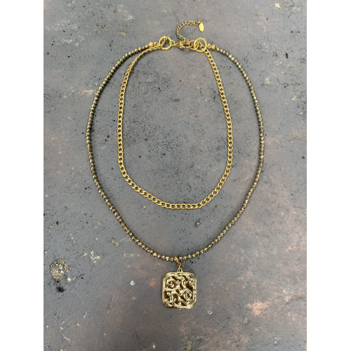 Διπλό κολιέ “Golden Layers”