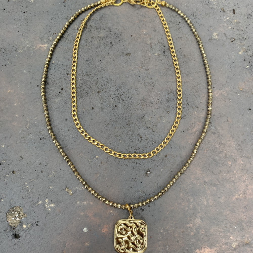 Διπλό κολιέ “Golden Layers”