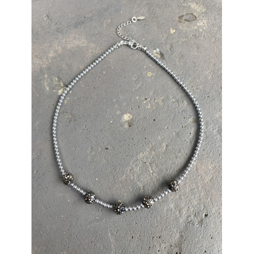 Κολιέ "Silver Sparkle Love"