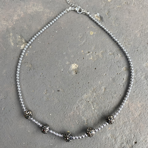 Κολιέ "Silver Sparkle Love"