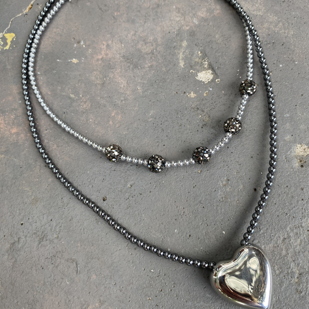 Κολιέ "Silver Sparkle Love" Κολιέ "Silver Sparkle Love"