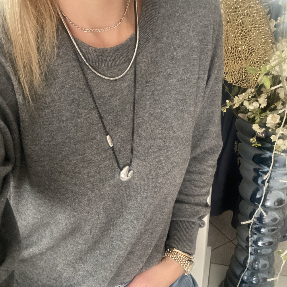 κολιέ lucky cookie minimal ατσάλινη αλυσίδα