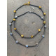 StarTrail necklace with star elements and hematite stones κολιέ startrail με αστεράκια και πέτρες αιματίτη