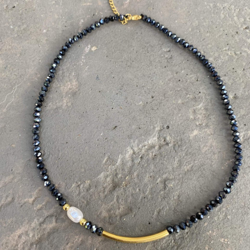 Κολιέ "Blueblack Elegance"