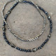 "Dark Drops"-κολιέ με blue black & ασημί κρυσταλλάκια Κολιέ με ημιπολύτιμες πέτρες αιματίτη