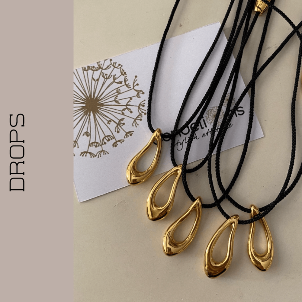 "Gold Drop"-κολιέ με μοντέρνο σχέδιο Κολιέ χειροποίητο με χρυσό μέταλλο