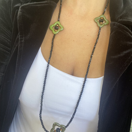 Κολιέ "Green Flowers"