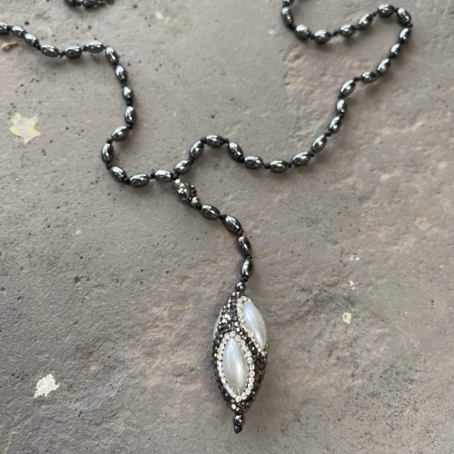 Κολιέ "Midnight Pearl"