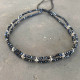 "Modern Silver Love"-τσόκερ με blueblack κρυσταλλάκια Ιδανικό για Casual, Rock και Βραδινά Looks