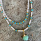 "Serenity Treasure"- κολιέ με ημιπολύτιμες πέτρες χαολίτη & πάστας Κολιέ με ρυθμιζόμενη αλυσίδα
