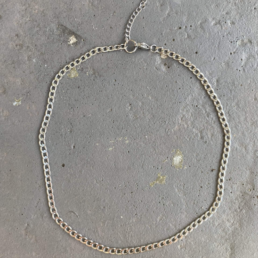 "Silver Fit All"-κολιέ αλυσίδα unisex Αποφύγετε Επαφή Με Νερό, Αρώματα & Κρέμες