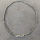 "Silver Sparkle"-κολιέ με ασημί κρυσταλλάκια & μεταλλικές χάντρες Κολιέ με μεταλλικά στοιχεία