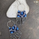 Χειροποίητα boho σκουλαρίκια με κρυστάλλινες χάντρες σε ασημί χρώμα Aegean Waves – Χειροποίητα Καλοκαιρινά Σκουλαρίκια με Επάργυρο Μέταλλο
