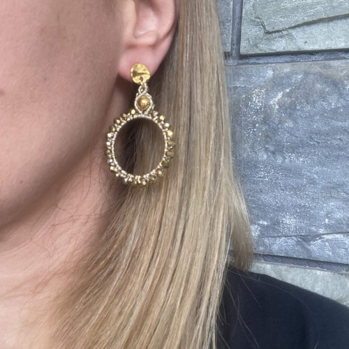 Σκουλαρίκια "Golden Charm Hoops"