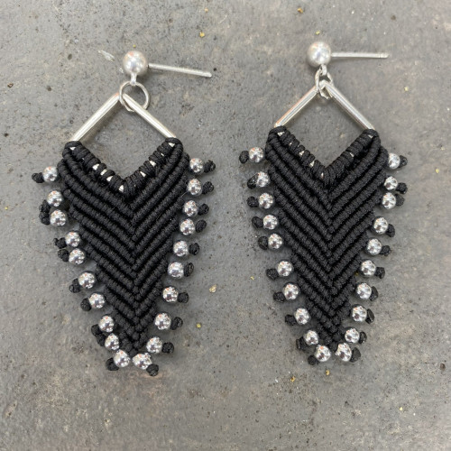 Σκουλαρίκια "Silver Chevron"