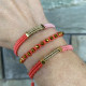 Βραχιόλι Crystal Tassel Charm για καθημερινό boho στυλ Πολύχρωμο βραχιόλι με φούντες και λαμπερές χάντρες